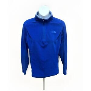The North Face Womens Medium Blue 1/4 Zip Fleece Pullover Lightweight Jacket